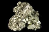 Gleaming Pyrite Crystal Cluster - Peru #141824-1